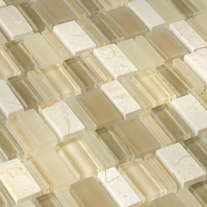 Daltile Clio Daltile Random Sized Glass Mosaic Tile in Nox Wayfair